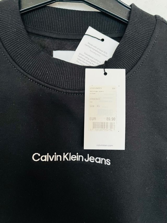 Sudadera Calvin Klein Jeans Negra