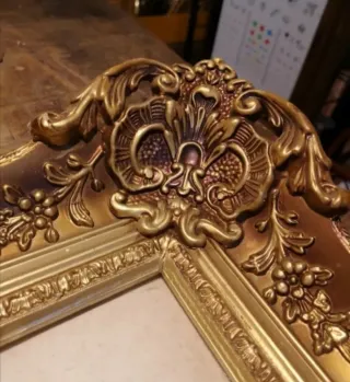 Cuadro antiguo marco dorado