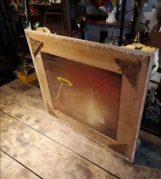 Cuadro antiguo marco dorado