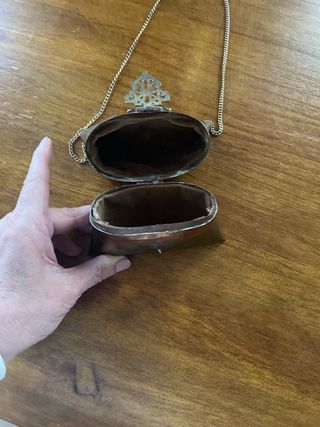 Mini bolso de latón y cobre