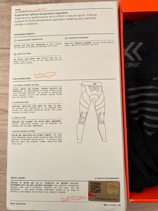 Mallas X-Bionic Invent 4.0 Talla L Hombre