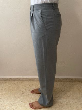 Pantalón de vestir gris talla L