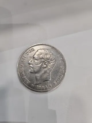 Moneda 5 Pesetas Alfonso XII 1884