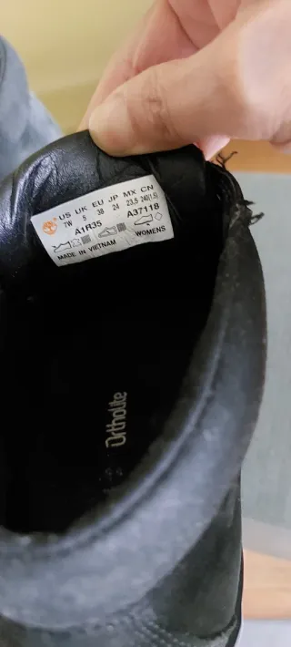 Scarpe Timberland Pelle Nera Tg 38