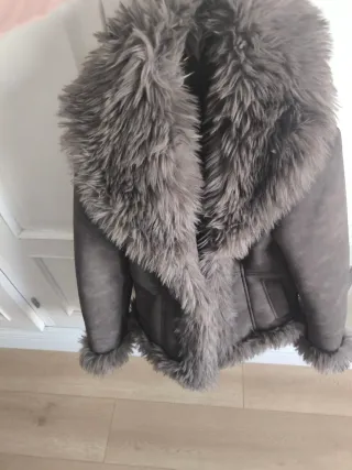 Chaquetón gris Mango