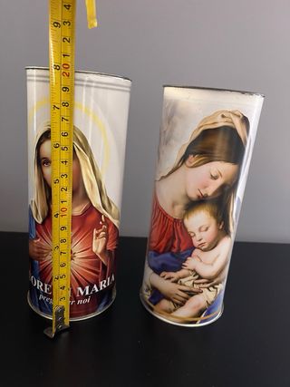 Coppia candele cimitero Madonna