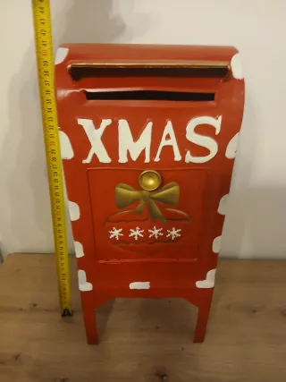 Porta lettere natalizio XMAS rosso nuovo senza car