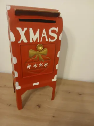 Porta lettere natalizio XMAS rosso nuovo senza car