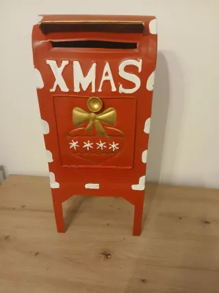 Porta lettere natalizio XMAS rosso nuovo senza car