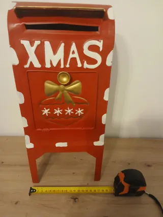 Porta lettere natalizio XMAS rosso nuovo senza car