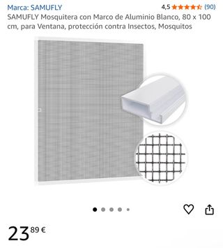 Mosquitera SAMUFLY Marco Aluminio 80x100cm