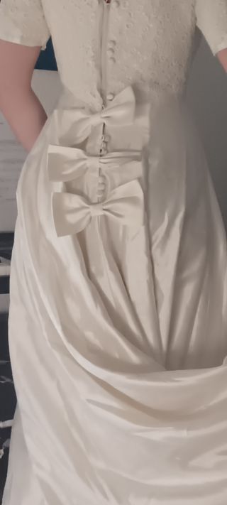 Vestido Novia Vintage 90s romántico y elegante