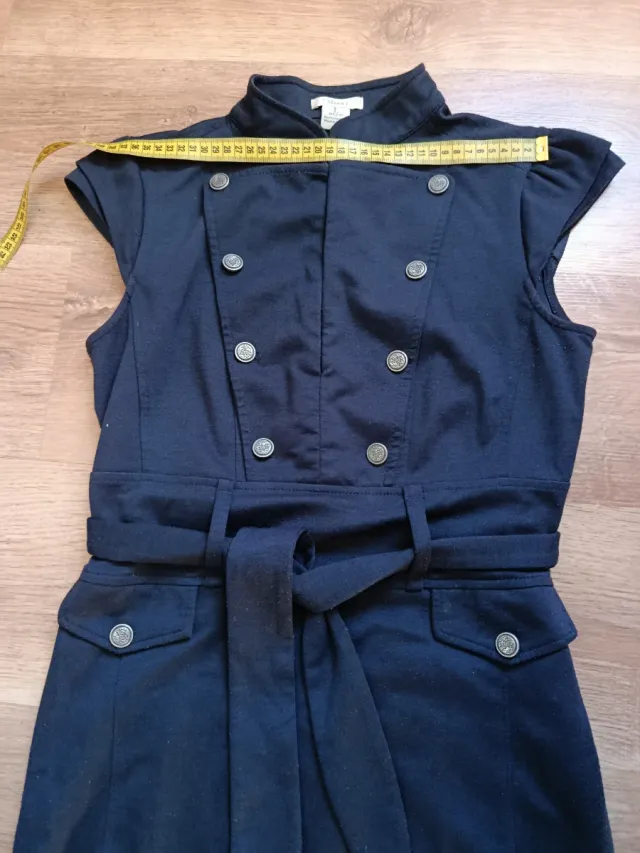 Vestido azul marino sin mangas