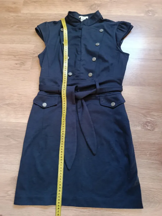 Vestido azul marino sin mangas