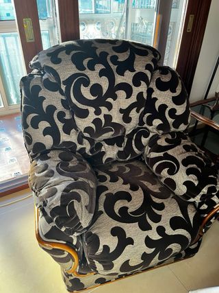 Sofá de tela con sillones