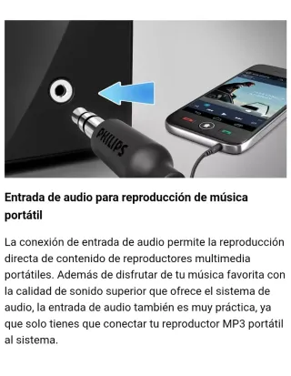 Altavoz Philips Negro HiFi Stereo Sound