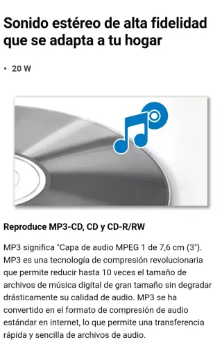 Altavoz Philips Negro HiFi Stereo Sound