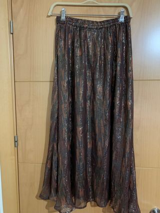 Falda Alma en Pena Marrón/Dorado. Talla hasta 44