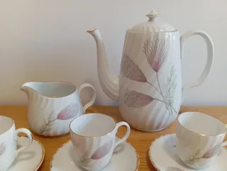 Juego de café Bidasoa porcelana floral