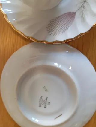 Juego de café Bidasoa porcelana floral