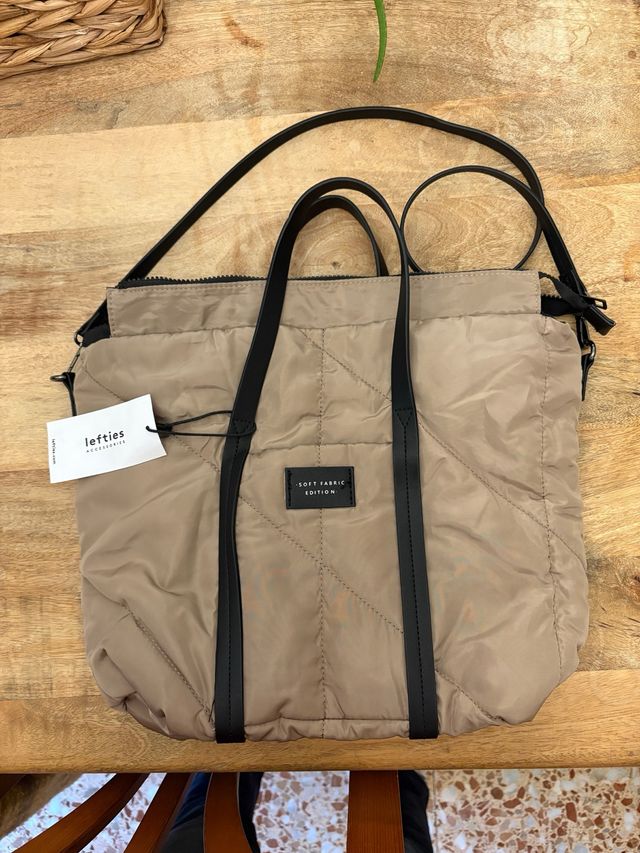 Bolso Lefties Beige y Negro