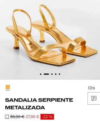 Sandalias de fiesta mango.