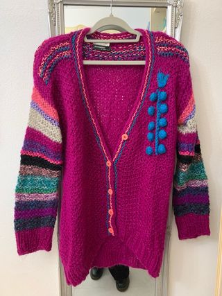 Cardigan fatto a mano in lana