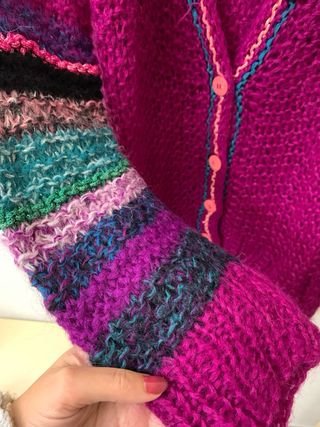 Cardigan fatto a mano in lana