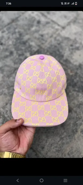 Gorra Gucci Morada y Amarilla