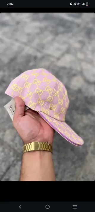Gorra Gucci Morada y Amarilla