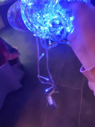 Luces LED azules para árbol de Navidad