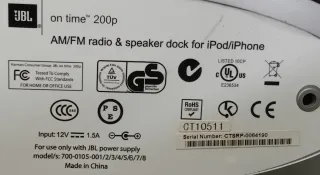 JBL On Time 200P Radiosveglia