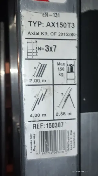 Escalera AXIAL TYP: AX150T3 - 7x3