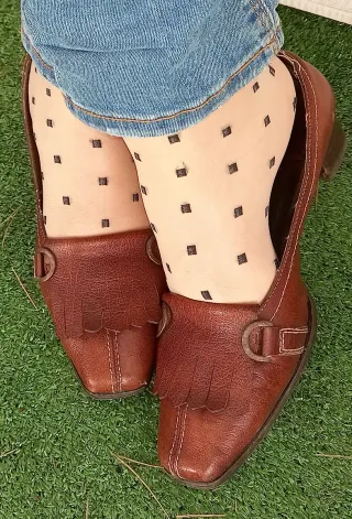 Zapatos tacón bajo marrones talla 37