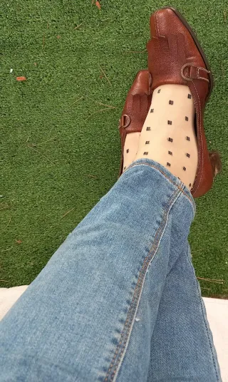 Zapatos tacón bajo marrones talla 37