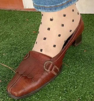 Zapatos tacón bajo marrones talla 37