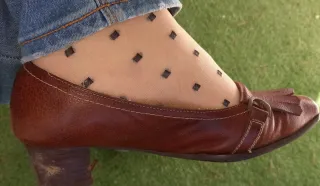 Zapatos tacón bajo marrones talla 37