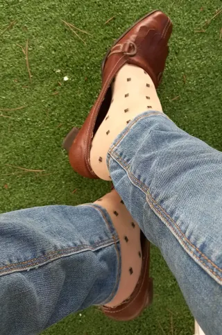 Zapatos tacón bajo marrones talla 37