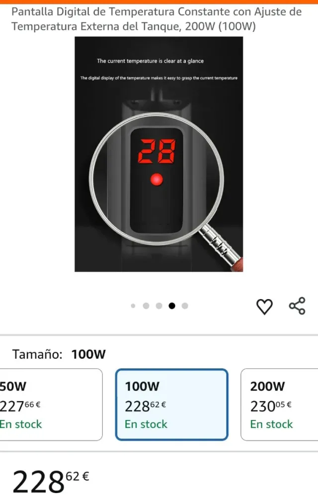 Calentador SUNSUN GR-100C 100W Digital