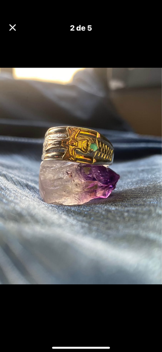 Anillo Plata con Esmeralda Colombiana