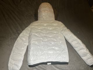 Giubbotto Blauer Bianco con Cappuccio Pelliccia