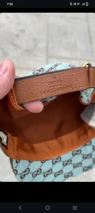 Gorra Gucci Caramelo y Turquesa