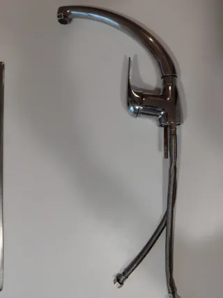 Grifo cocina monomando vintage cromado