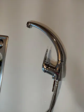 Grifo cocina monomando vintage cromado