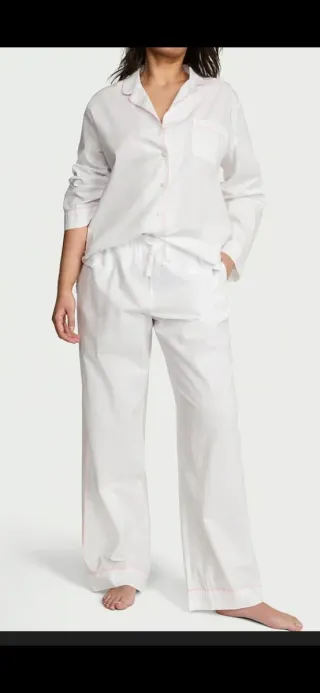 Pijama Victoria's Secret Blanco Talla L Nuevo