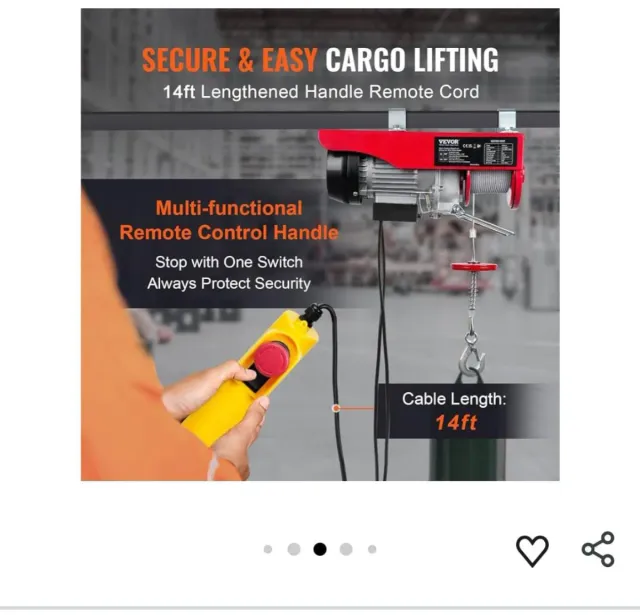 Elevador de carga VEVOR 250kg