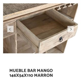 Mueble Bar Mango Marrón 146x54x110