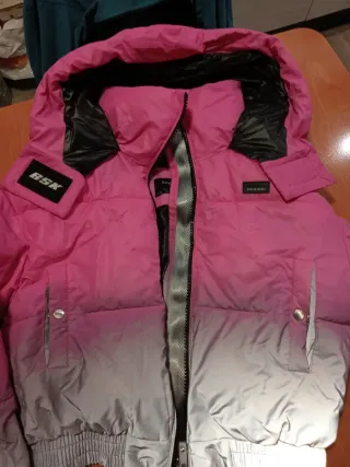 Cazadora BSK rosa y gris