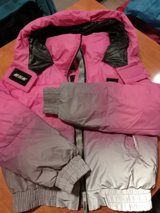 Cazadora BSK rosa y gris
