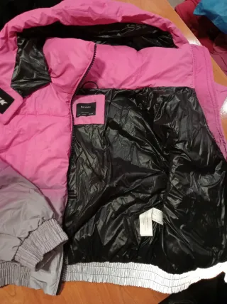 Cazadora BSK rosa y gris